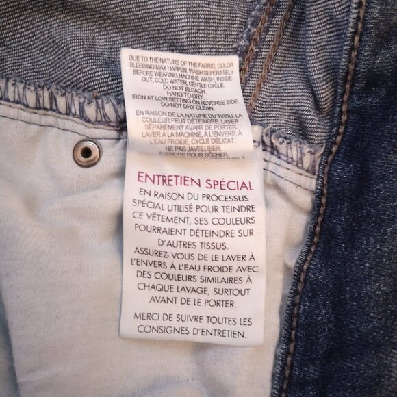 mblm Ladies Medium Wash Size 22 Distressed Front Blue Jeans - Picture 8 of 13